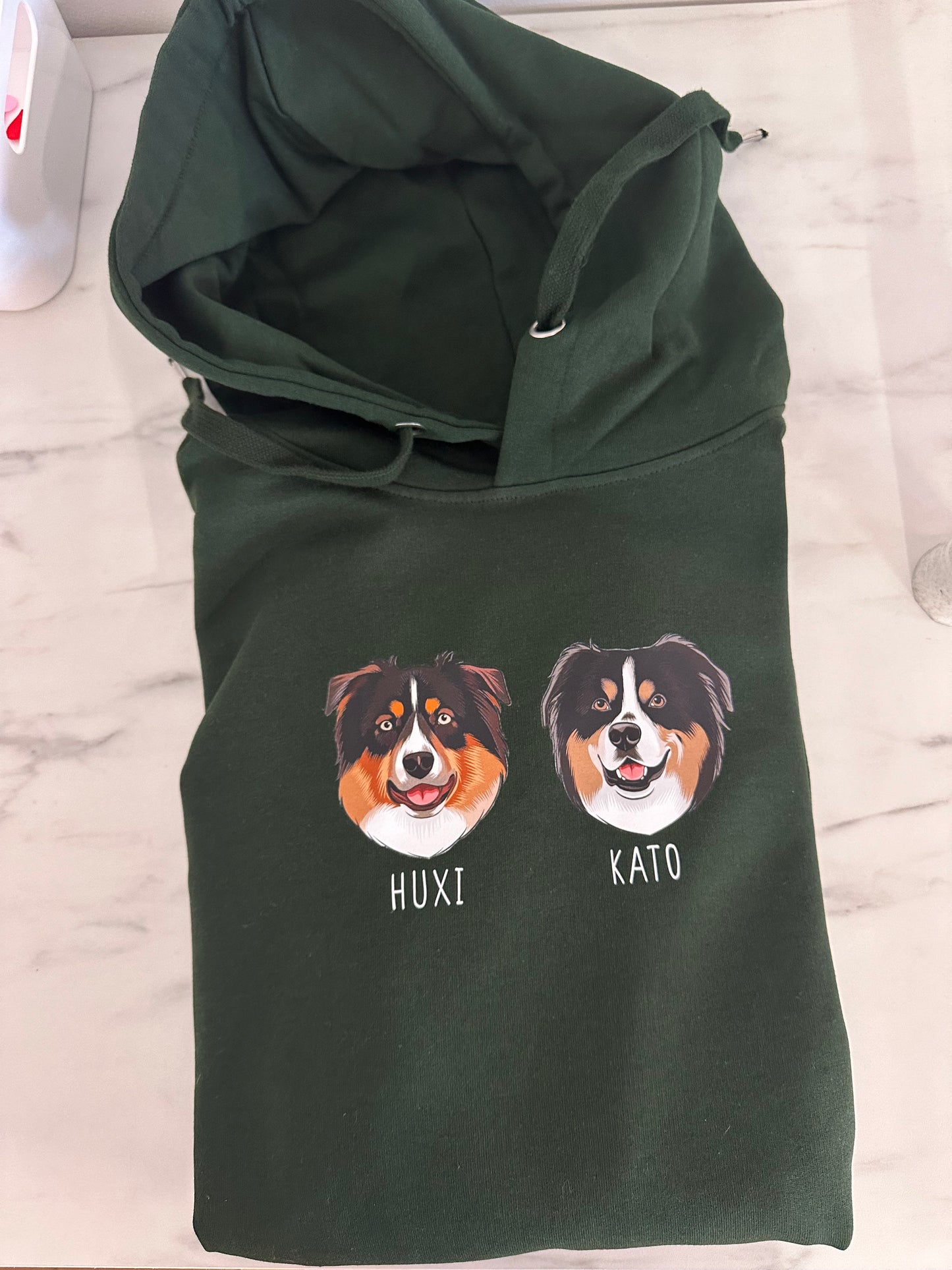 Dit dyr på hoodie - Farveportræt