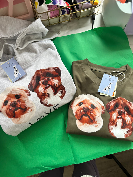 Dit dyr på hoodie - Farveportræt