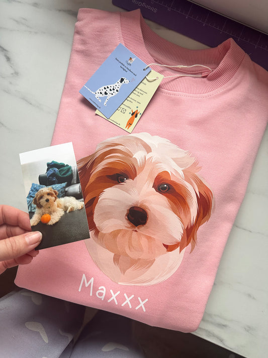 Dit dyr på sweater - Farveportræt