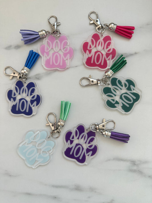 Dog Mom nøglering - Mørkegrøn