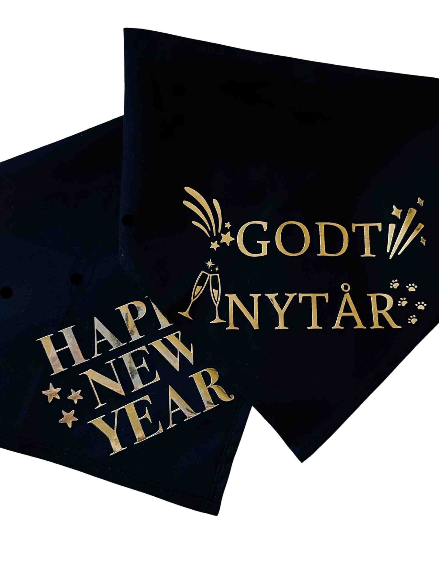 Ensfarvet Bandana - Sort