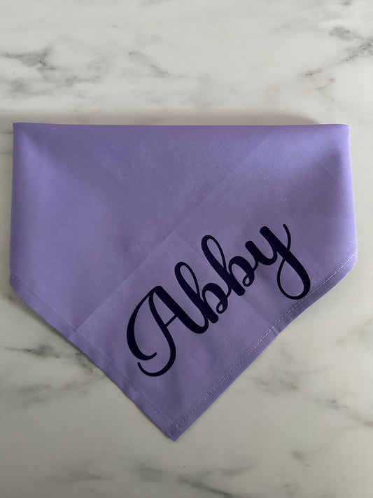 Ensfarvet Bandana - Lilla