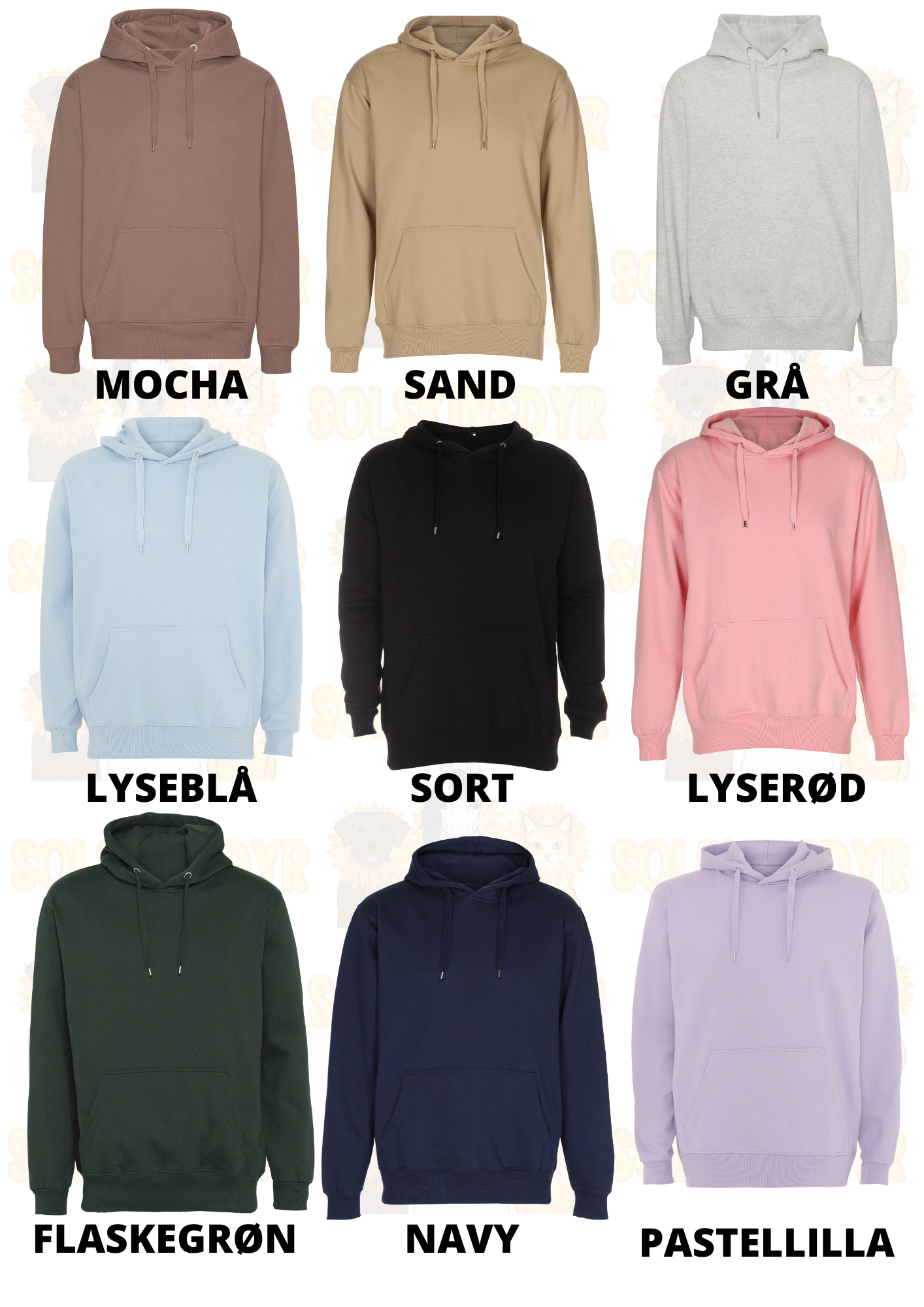 Dit dyr på hoodie - Farveportræt