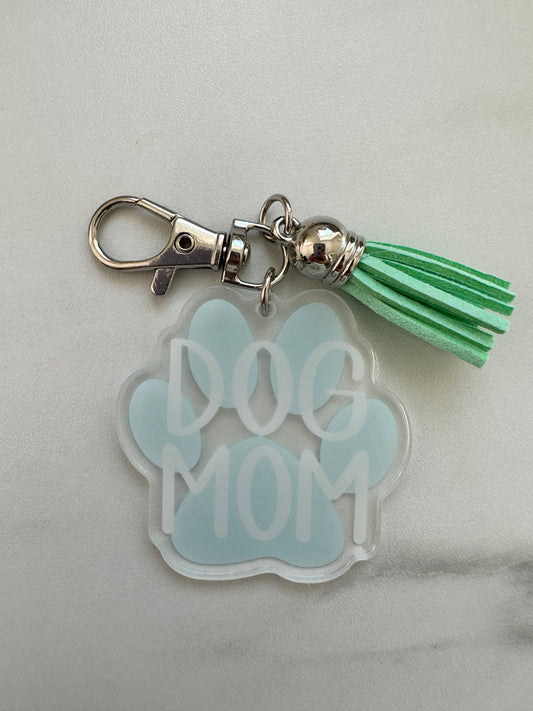 Dog Mom nøglering - Mint